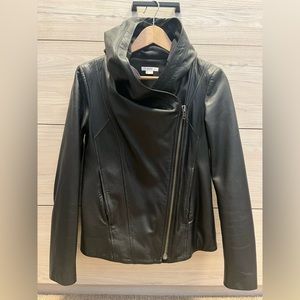 HELMUT LANG
Luxe Soft Lamb Leather Moto Jacket, Size S